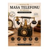 KOLAYEV Nostaljik Metal Kumbara Telefon Vintage Dekoratif Obje El Yapımı 26x12x20 cm mnk890