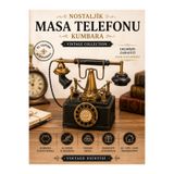 KOLAYEV Nostaljik Metal Kumbara Telefon Vintage Dekoratif Obje El Yapımı 26x12x20 cm