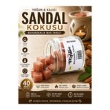 KOLAYEV Sandal Kokulu Buhurdanlık Kokusu Wax Tablet Kavanoz 40 Adet Aromaterapi Yoğun Koku 330 Cc mnkt0517