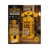 KOLAYEV Vintage Metal Telefon Kumbara Dekoratif Nostaljik Sarı Telefon Modeli 23 CM mnk789
