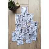 Kolbi Craft 12 Adet Müzik Keman Nota Temalı Scrapbook Kağıt Seti Bullet Journal Dekupaj Kağıdı - Çok Renkli