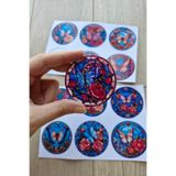 Kolbi Craft 12 Adet Vitray Kelebek Sticker Seti Bullet Journal Laptop Termos Scrapbook Renkli Cam Yuvarlak