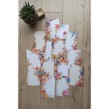 Kolbi Craft 15 Adet Eskitme Vintage Çiçek Temalı Scrapbook Kağıt Seti Bullet Journal Dekupaj Kağıdı - Çok Renkli