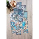 Kolbi Craft 15 Adet Eskitme Vintage Zümrüt Yeşil Temalı Scrapbook Kağıt Seti Bullet Journal Dekupaj Kağıdı Çiçek - Çok Renkli