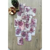 Kolbi Craft 15 Adet Vintage Eskitme Kırmızı Gül Çiçek Temalı Scrapbook Kağıt Seti Bullet Journal Dekupaj Kağıdı - Çok Renkli