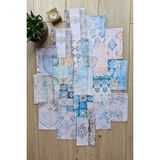 Kolbi Craft 19 Adet Eskitme Çini Desen Temalı Scrapbook Kağıt Seti Bullet Journal Dekupaj Kağıdı - Çok Renkli