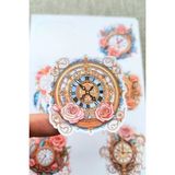 Kolbi Craft 6 Adet Vintage Gül Saat Sticker Bullet Journal Scrapbook Laptop Sticker