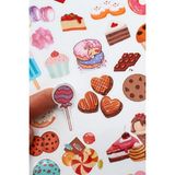 Kolbi Craft 62 Adet Şekerleme Sticker Seti Tatlı Sticker Seti Sweets Laptop Sevimli Renkli Sticker