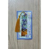 Kolbi Craft Altın Renk Metal Kitap Ayracı Irisler Van Gogh Püsküllü 11.8 cm x 2.8 cm Hediyelik