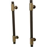 Koldoor Erva Handles 158 Mat Antik Sarı Mobilya Tv Ünitesi Dolap Mutfak Çekmece Kulpu 160 mm 5 Adet