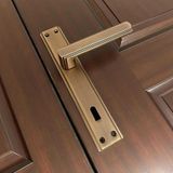 Koldoor İbiza Mat Antik Sarı Full Zamak Elegant Aynalı Oda Kapı Kolu 1 Takım