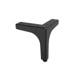 Koldoor Minerva Metal Siyah Mobilya Ayağı Ayarlı Koltuk Chester Baza Ayağı 17,5 Cm 1 Adet