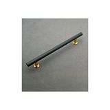 Koldoor Mobilya Dolap Kulpu Mutfak Çekmece Kulpu Çizgili Dal Siyah Gold 128 Mm ( 12,8 Cm ) 10 Adet