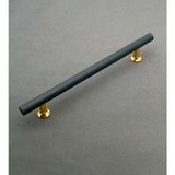 Koldoor Mobilya Dolap Kulpu Mutfak Çekmece Kulpu Çizgili Dal Siyah Gold 160 mm ( 16 cm ) 5 Adet