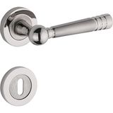 Koldoor Osmanlı Rozetli Oda Kapı Kolu Nikel Saten Koldoor 4 Takım