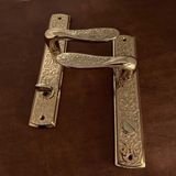 Koldoor Özen Handles Imza Titanyum ZK19 Zamak Aynalı Wc Banyo Kapı Kolu Sol Basar 1 Takım
