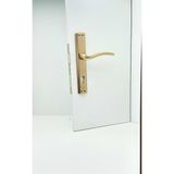 Koldoor Özen Trim Titanyum Lüx Aynalı Yale Çelik Kapı Kolu 1 Takım
