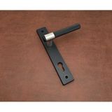 Koldoor Punch Mat Siyah Inox Lüx Zamak Aynalı Çelik Kapı Kolu 1 Takım - Siyah - Gümüş - 1 Adet