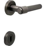 Koldoor Punch Mat Skoç Füme Rozetli Oda Kapı Kolu 5 Takım