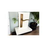 KOLDOOR Trim Mat Antik Sarı Aynalı Yale Çelik Kapı Kolu Sağ Elle Açılır Tek Taraf (Kilit Hariçtir)