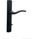 Koldoor Trim Mat Siyah Lüx Aynalı Wc Banyo Kapı Kolu Sağ Basar 1 Takım
