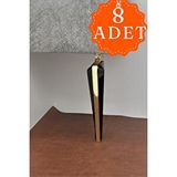 Koldoor Wings Gold Siyah Mobilya Koltuk Ayağı Chester Komidin Tv Ünitesi Vestiyer Ayağı 21 Cm 8 Adet