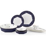 Koleksiyon Mislina Kobalt Bone China 12 Kişilik 55 Parça Yemek Takımı - Lacivert - Standart