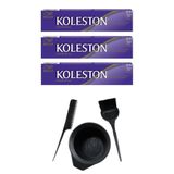 Koleston 5.37 3 Adet Tüp Saç Boyası ve Saç Boyama Seti