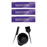 Koleston 7.77 3 Adet Tüp Saç Boyası ve Saç Boyama Seti