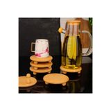 KOLETİC STORE BAMBU MİSKET AYAKLI YUVARLAK MİNİ ALTLIK YAĞDANLIK ALTLIĞI
