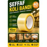 Koli Bandı 45 mm x 40 mt Şeffaf Güçlü Yapışkanlı Kopmayan Bant - 1 Adet