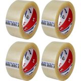 Koli Bandı 45X100 Şeffaf (Fil) En 45MM, Uzunluk Net 100 Metre, Basınca ve Gerilime Dayanıklıdır (4 Adet) - standart
