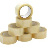 Koli Bandı Yapışkan Extra Kuvvetli Koli Bantı 0,50 Mikron 6 Adet 45 mm x 100 Metre Bant 6 Adet - Şeffaf - Tekli Paket