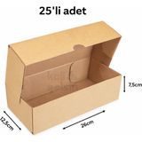 Koli Gelsin 26X12,5X7,5 Kesimli E-Ticaret Kargo Kutusu - Kraft - 25 Adet