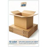Koli Hazır Çift Oluklu Taşıma Kolisi 10 Adet GRAMAJLI (90x60x60) EV TAŞIMA- KOLİ-KUTU