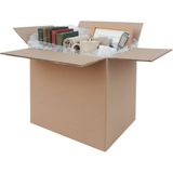 Koliciabla 4 Adet - 40X30X35 cm Çift Oluklu (Dopel) Koli - Klasör, Kitap & Arşiv Kutusu - Kahverengi