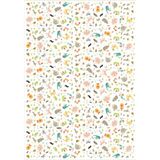 Koliciabla Alfabe ve Renkli Hayvanlar Desenli Pelur Kağıt (32x45 cm) - 100 Adet Eğlenceli Keşif - Kuşe Kağıdı - 35x50