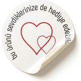 Koliciabla Bu Ürünü Sevdiklerinize De Hediye Edebilirsiniz Sticker (4X4CM) - 54 Adet Sessiz Pazarlamacınız! - Desenli - Yuvarlak