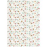 Koliciabla Doğal Kozmetik ve Spa Temalı Renkli Pelur Kağıt (32x45 cm) - 100 Adet Organik ve Canlı - Desenli - Kuşe Kağıdı - 35x50