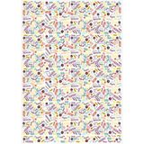 Koliciabla Dünya Dilleriyle Merhaba Temalı Desenli Pelur Kağıt (32x45 cm) - 100 Adet Evrensel Karşılama - Kuşe Kağıdı - 35x50