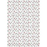 Koliciabla Kızıl Geyik ve Hediye Paketi Desenli Yılbaşı Pelur Kağıt (32x45 cm) - 100 Adet Klasik Zarafet - Kuşe Kağıdı - 35x50