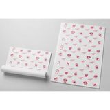 Koliciabla Sevgililer Günü Kırmızı Kalp Baskılı Pelur Kağıt 32x45 cm (100 Adet) - Premium Ambalaj - Desenli - Kuşe Kağıdı