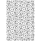 Koliciabla Siyah Beyaz Yılbaşı Silüet Desenli Pelur Kağıt (32x45 cm) - 100 Adet Modern Monokrom - Kuşe Kağıdı - 35x50