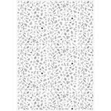 Koliciabla Siyah Çizgisel Doğa Desenli Pelur Kağıt (32x45 cm) - 100 Adet Minimalist Botanik - 35x50 - Kuşe Kağıdı