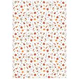 Koliciabla Sonbahar ve Hasat Temalı Desenli Pelur Kağıt (32x45 cm) - 100 Adet Rustik Sıcaklık - Kuşe Kağıdı - 35x50