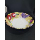Kollektion Bents Porselen Salata Tabağı, Meyve Desenli, Beyaz, 25x8 cm, Sofra Servisi için Şık Koleksiyon