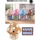 Kollu Kalemtıraş Mantar Model Figürlü Masaüstü Kalemtıraş - Çok Renkli - diğer