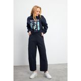 Kolly Slouchy Şalvar Jogging Pantolon - Navy - Lacivert - S / 25