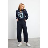 Kolly Slouchy Şalvar Jogging Pantolon - Navy - XS
