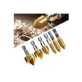 kölner Hss Pah Havşa Delik Açıcı Matkap Ucu 1/4 Hex Saplı Kesici Takım Pnömatik 6mm-19mm 6 Adet Set